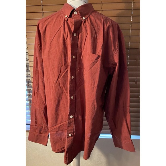 IZOD Premium Essentials Long Sleeve Button Down Shirt Mens XL Casual - Picture 1 of 12